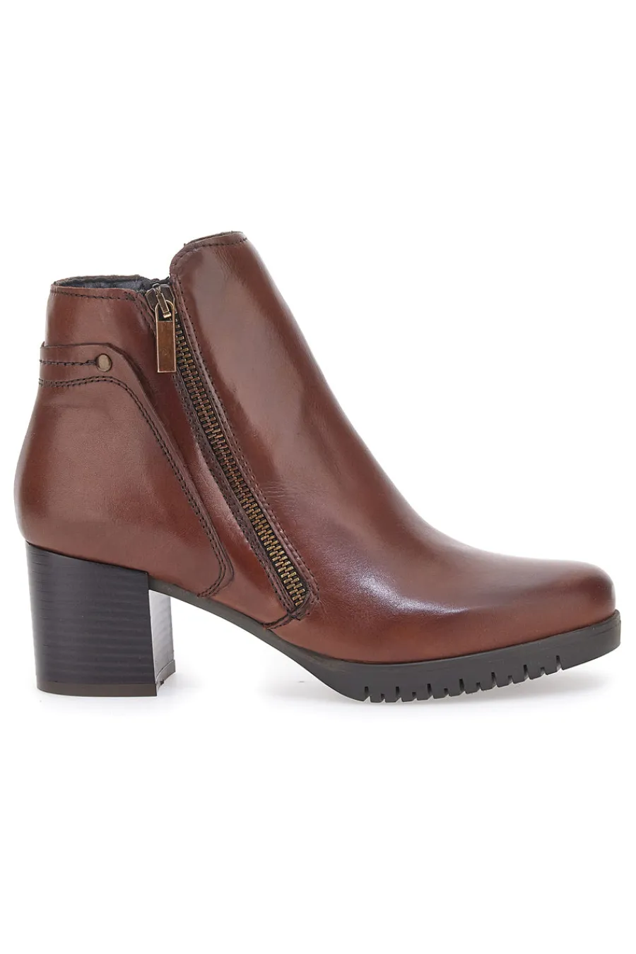 Stivaletti Ankle Boots Marroni 24905-THE FIRST Best