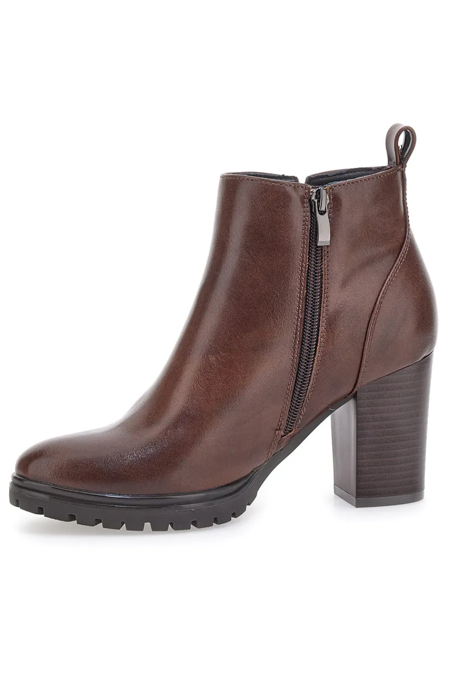 Stivaletti Ankle Boots Marroni Con Tacco 8 cm 16807213-CAFE' COST