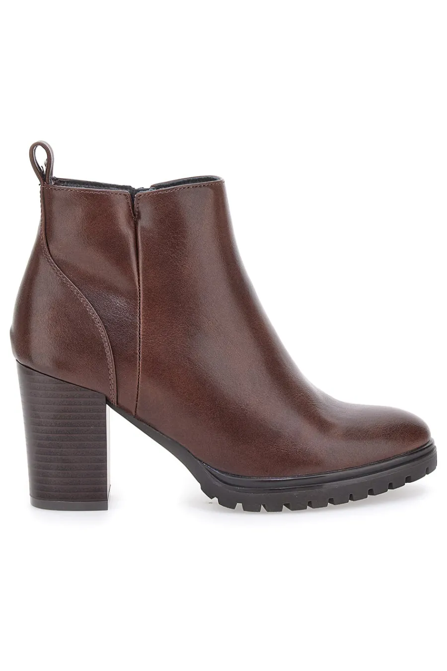 Stivaletti Ankle Boots Marroni Con Tacco 8 cm 16807213-CAFE' COST