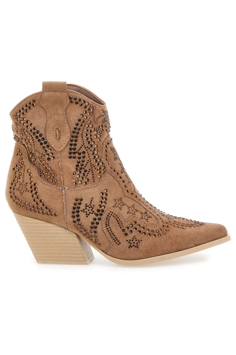 Stivaletti Camel Con Strass P590-FIRST LADY Hot