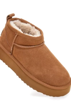 Stivaletti cammello con pelo interno stile pantofola 3547-PITTARELLO WOW Best