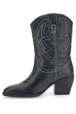 Stivaletti Camperos Neri In Vera Pelle 5495-PITTARELLO FOCUS