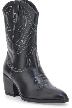 Stivaletti Camperos Neri In Vera Pelle 5495-PITTARELLO FOCUS