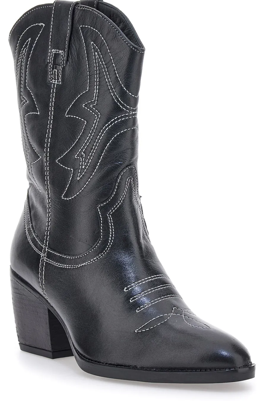 Stivaletti Camperos Neri In Vera Pelle 5495-PITTARELLO FOCUS