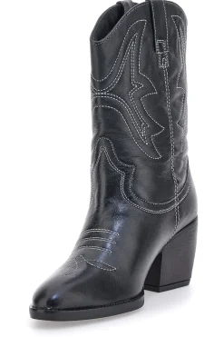 Stivaletti Camperos Neri In Vera Pelle 5495-PITTARELLO FOCUS