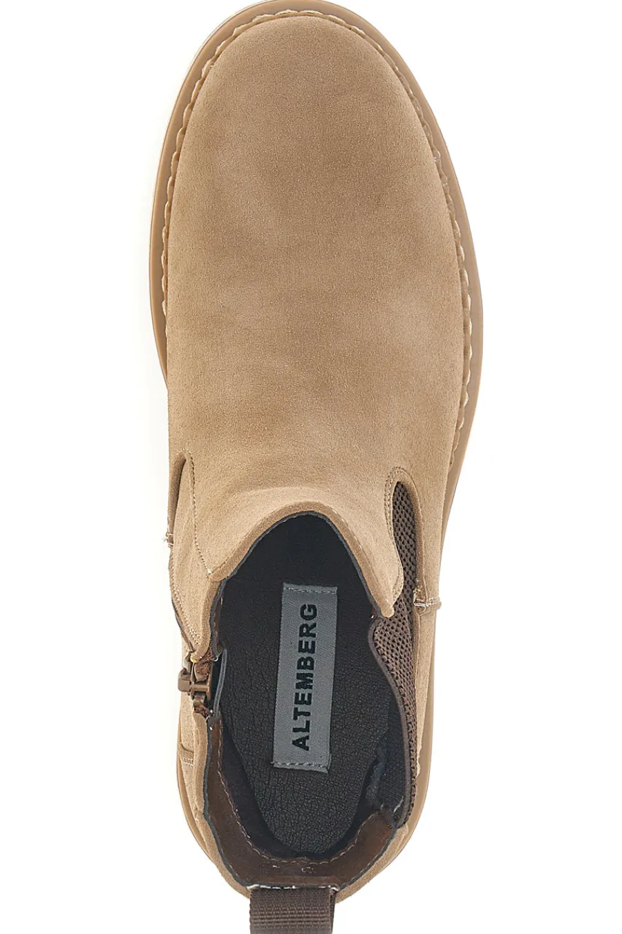 Stivaletti chelsea beige con suola carrarmato 2-ALTEMBERG