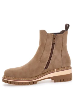 Stivaletti chelsea beige con suola carrarmato 2-ALTEMBERG
