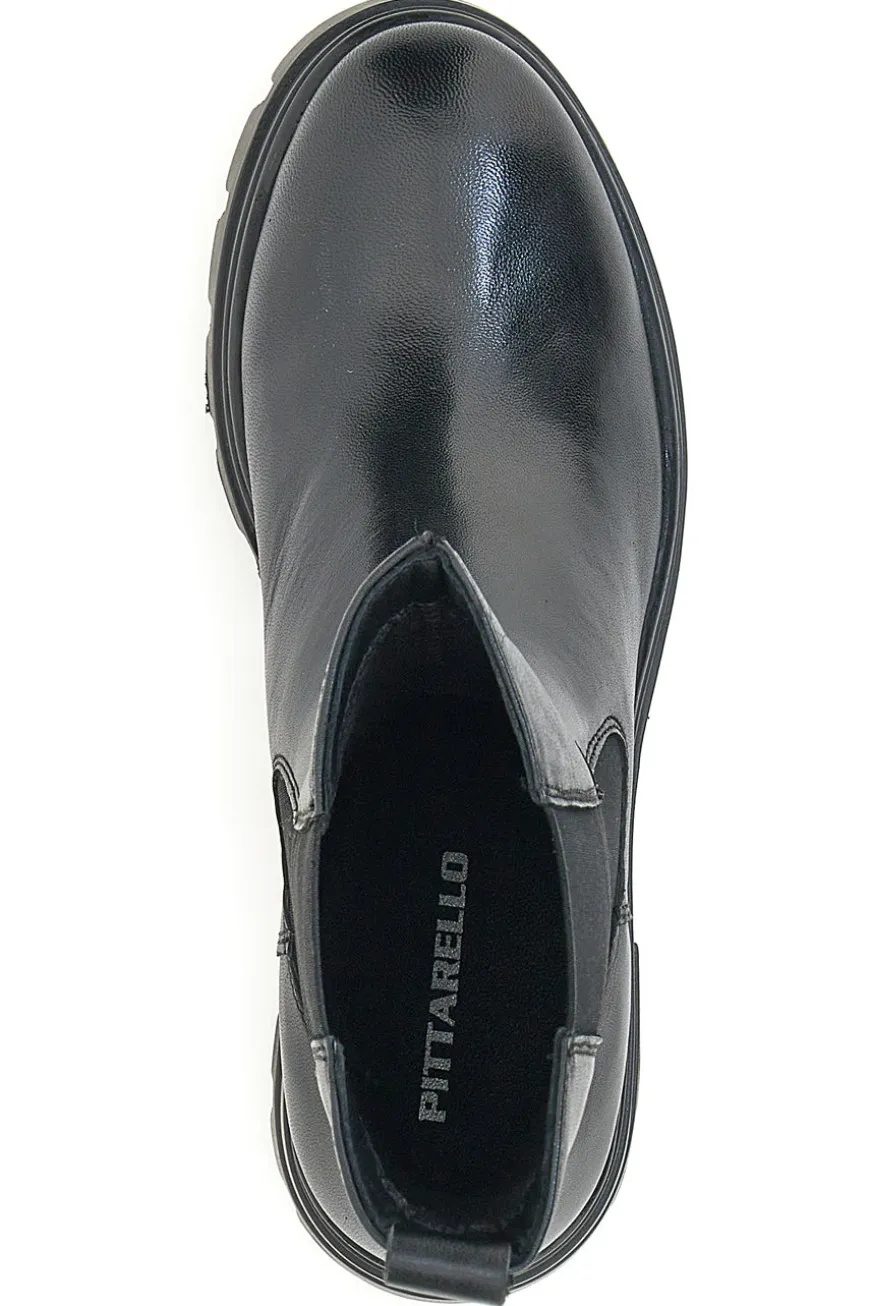 Stivaletti Chelsea Boots Neri Vera Pelle Pittarello 14110