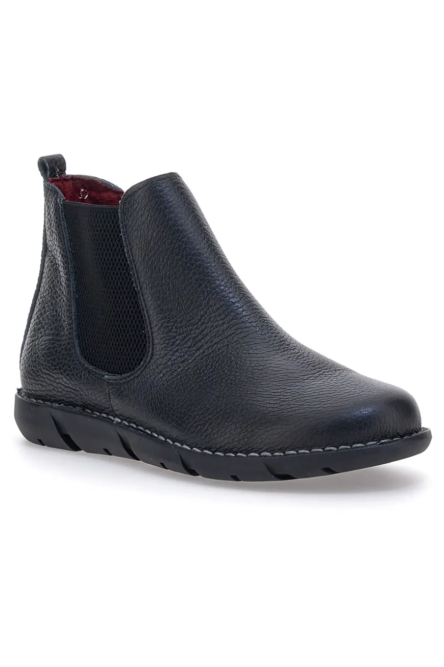 Stivaletti Chelsea Neri in Vera Pelle Pittarello Tierra 30756