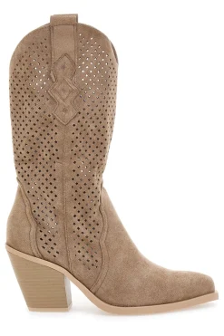 Stivaletti Khaki Con Cerniera P549-FIRST LADY Online