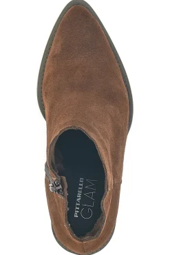 Stivaletti marroni scamosciati in vera pelle con tacco alto squadrato 6326400-PITTARELLO GLAM Best