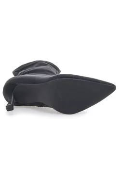 Stivaletti neri a calza con tacco a spillo P632-THE FIRST Best