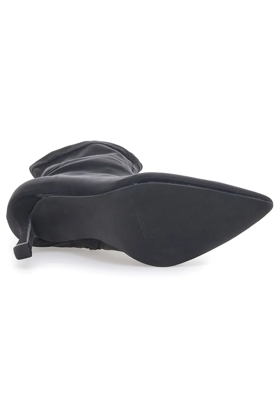 Stivaletti neri a calza con tacco a spillo P632-THE FIRST Best