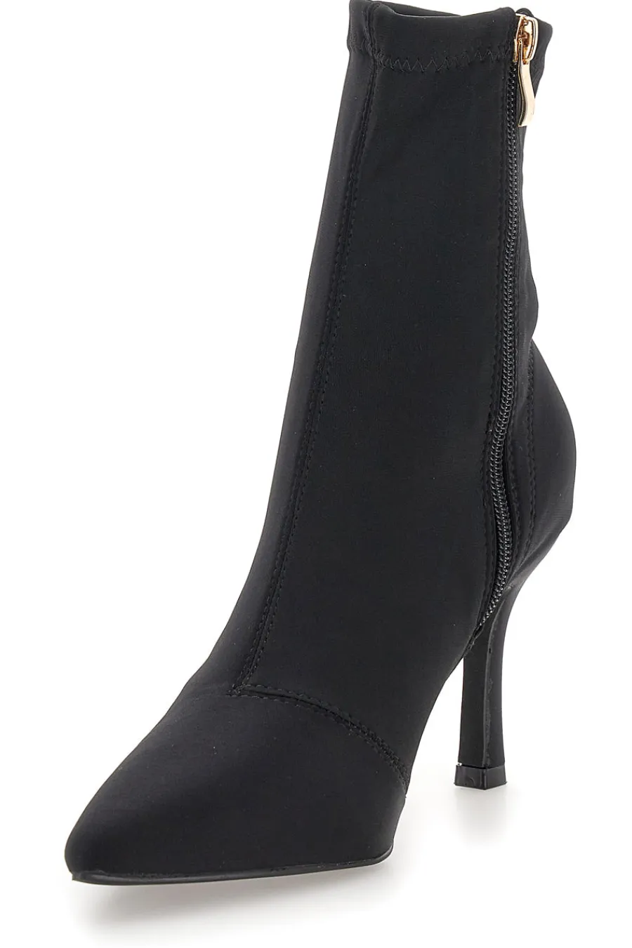 Stivaletti neri a calza con tacco a spillo P632-THE FIRST Best
