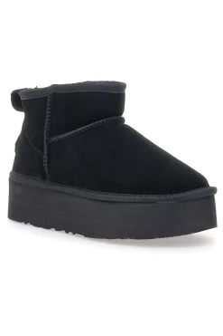 Stivaletti Neri con Pelo e Tomaia in Pelle WD5002SA-MON DIEU Online