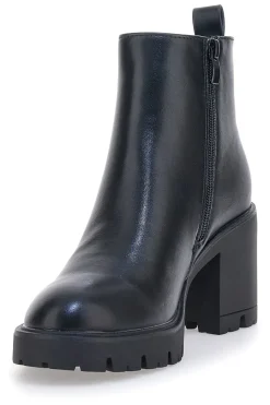 Stivaletti neri con tacco alto e zip decorativa BT24182003-PITTARELLO CAPSULE Discount