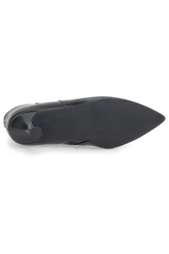 Stivaletti neri con tacco a rocchetto e punta affusolata P625-THE FIRST Sale