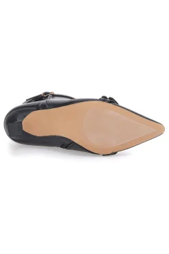 Stivaletti neri con tacco basso e cinturini decorativi B8830Q2-MON DIEU Outlet