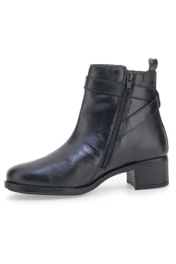 Stivaletti Neri con Tomaia in Pelle e Tacco a Blocco PRIMA RIFA SF1302-PRIMA RIGA New