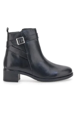 Stivaletti Neri con Tomaia in Pelle e Tacco a Blocco PRIMA RIFA SF1302-PRIMA RIGA New