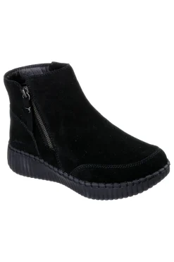 Stivaletti neri con zip e Memory Foam Skechers Wilshire Blvd Weekend Crush