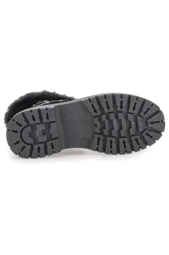 Stivaletti neri con zip laterale, fibbia e interno con pelo CAW759092020-CARRERA Best