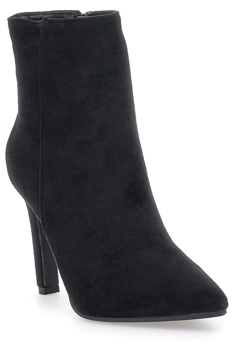 Stivaletti Neri Effetto Suede Con Tacco 10 cm 486-THE FIRST Discount