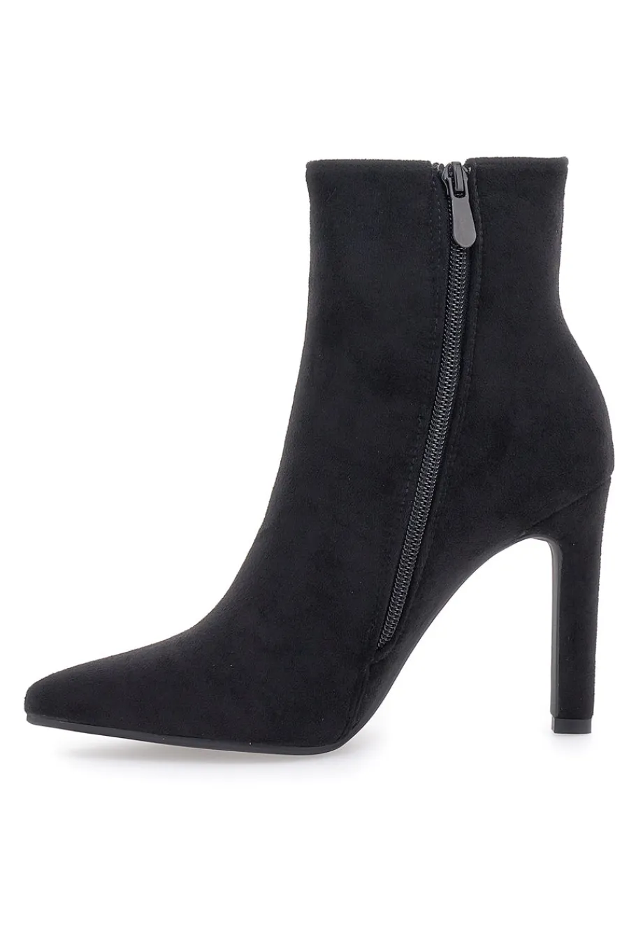 Stivaletti Neri Effetto Suede Con Tacco 10 cm 486-THE FIRST Discount