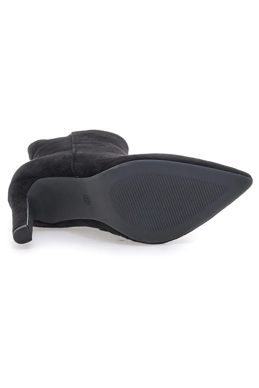 Stivaletti Neri Effetto Suede Con Tacco 10 cm 486-THE FIRST Discount