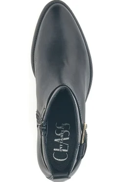 Stivaletti neri in pelle con tacco basso 852160-PITTARELLO CLASS Discount