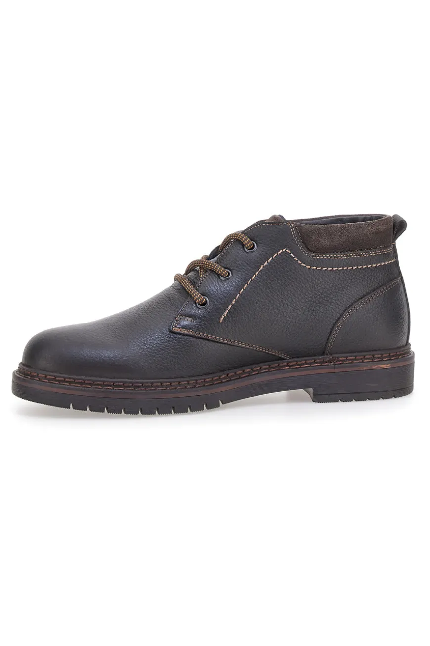 Stivaletti neri in vera pelle con collo imbottito Pittarello Eco 252520024