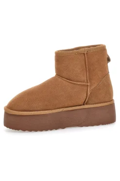 Stivaletti pantofole con suola platform e interno in pelo L1251-MON DIEU New