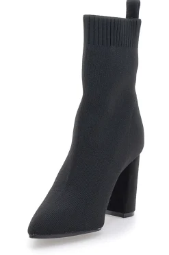 Stivaletti Socks Neri a Punta con Tacco Alto 484-THE FIRST Online