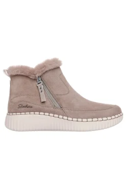 Stivaletti taupe in suede con zip e memory foam Wilshire Blvd Fresh Zip-SKECHERS New