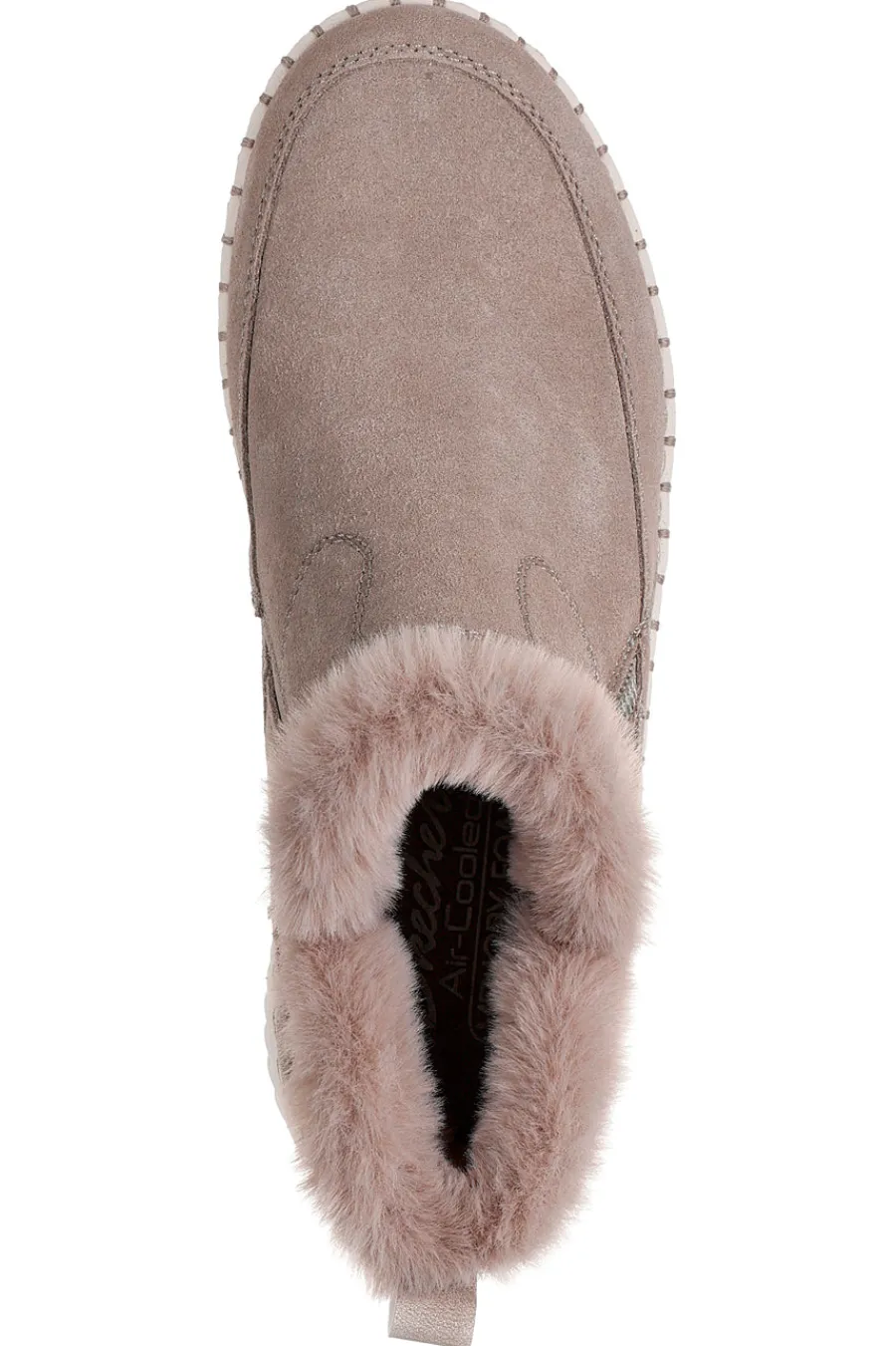 Stivaletti taupe in suede con zip e memory foam Wilshire Blvd Fresh Zip-SKECHERS New