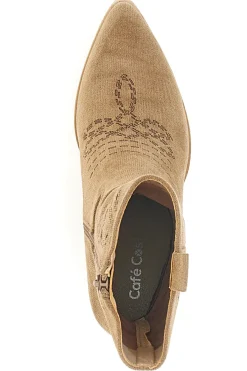 Stivaletti Texani Khaki Con Cerniera Cafè Cost H3W205816-CAFÈ COST Best