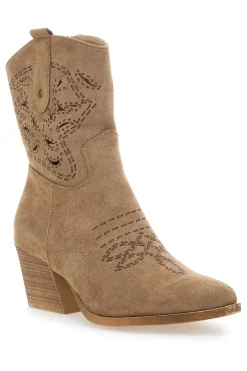 Stivaletti Texani Khaki Con Cerniera Cafè Cost H3W205816-CAFÈ COST Best