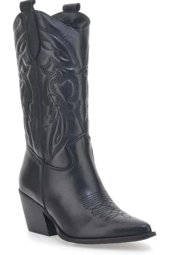 Stivaletti Texani Neri Con Tomaia Ricamata Made in Italy TEX901RN-PITTARELLO LOVE Online