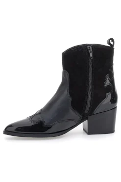 Stivaletti Texani Neri In Vera Pelle 54265-PITTARELLO GLAM Sale