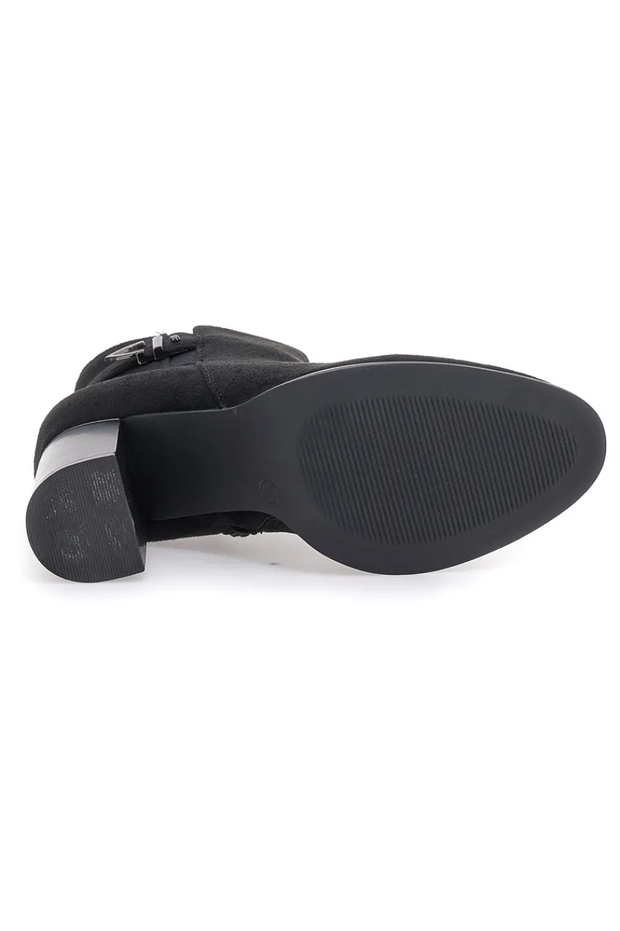 Stivaletto nero effetto camoscio con tacco Alto 370-ENERGY Discount