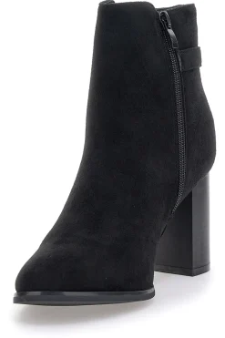 Stivaletto nero effetto camoscio con tacco Alto 370-ENERGY Discount