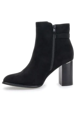 Stivaletto nero effetto camoscio con tacco Alto 370-ENERGY Discount