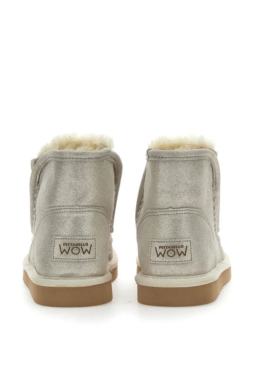 Stivaletto Vera Pelle 3178 Platino