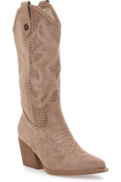 Stivali beige traforati con tacco Cafè cost H3W205837-CAFÈ COST