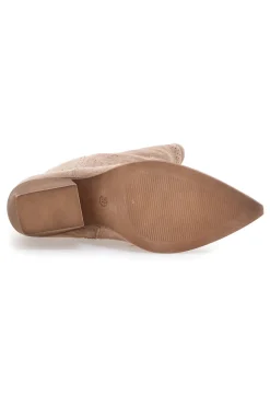 Stivali beige traforati con tacco Cafè cost H3W205837-CAFÈ COST
