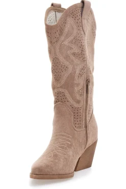 Stivali beige traforati con tacco Cafè cost H3W205837-CAFÈ COST