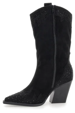 Stivali Camperos Neri con brillanti 505-THE FIRST New