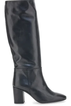 Stivali con tacco 701 Neri Vera Pelle-PITTARELLO LOOK Outlet