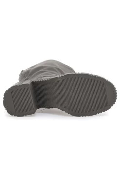 Stivali Grigio/Verdi Con Tacco a Blocco 837-DAME ROSE Clearance