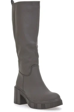 Stivali Grigio/Verdi Con Tacco a Blocco 837-DAME ROSE Clearance